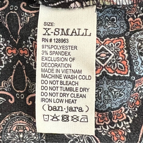 Ban Jara Women’s Boho Top With Statement Sleeves & Beaded Tassel Ties XS - Picture 12 of 15